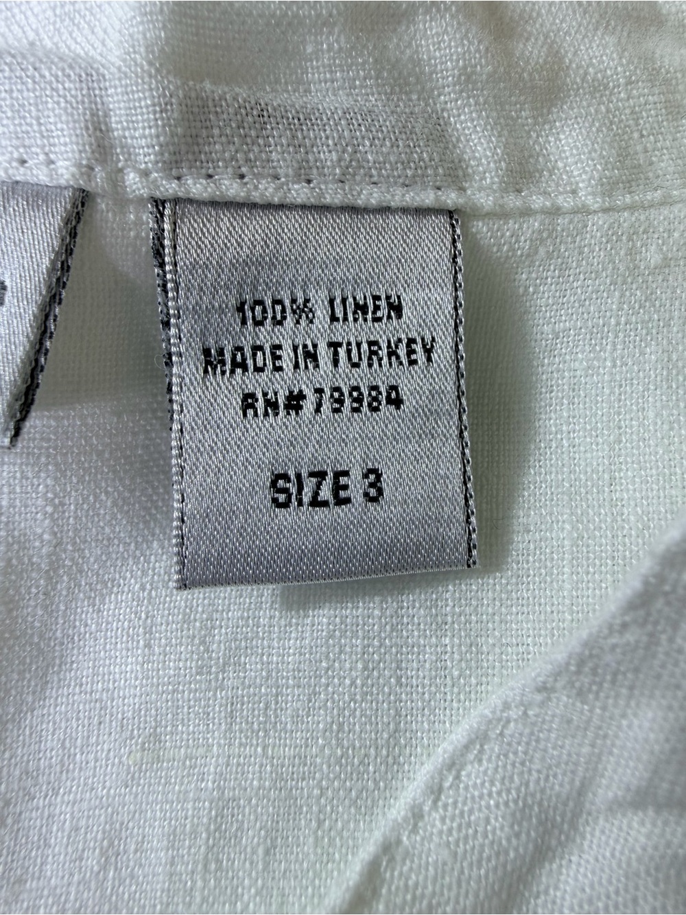 Chico's White 100% Linen Casual Button-Down Shirt Size 3 Women’s XL 16 - Picture 5 of 11